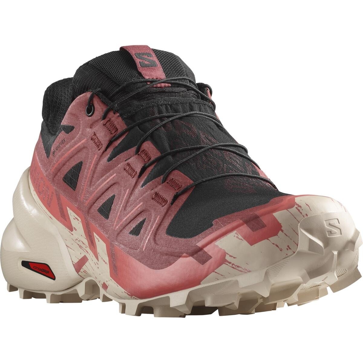 Salomon Speedcross 6 GTX Black/Cow Hide/Faded rose, 42 Dámske bežecké topánky