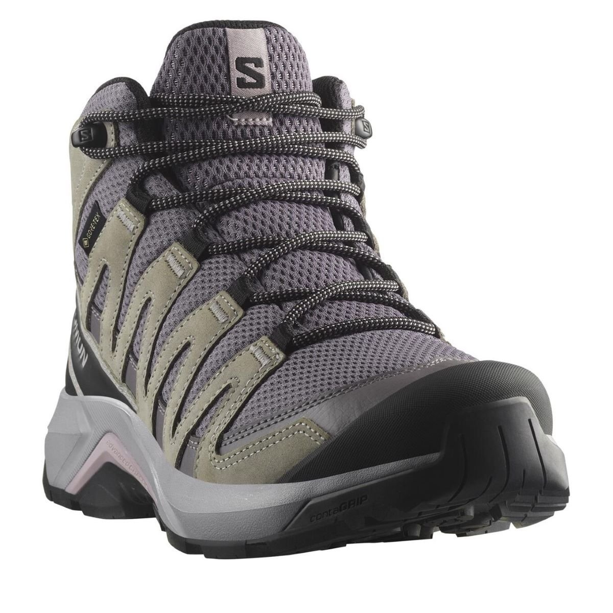 Salomon X-ADVENTURE RECON MID GTX W Excalibur/Gull/Nirvana, EU 39 ⅓ Dámske turistické topánky
