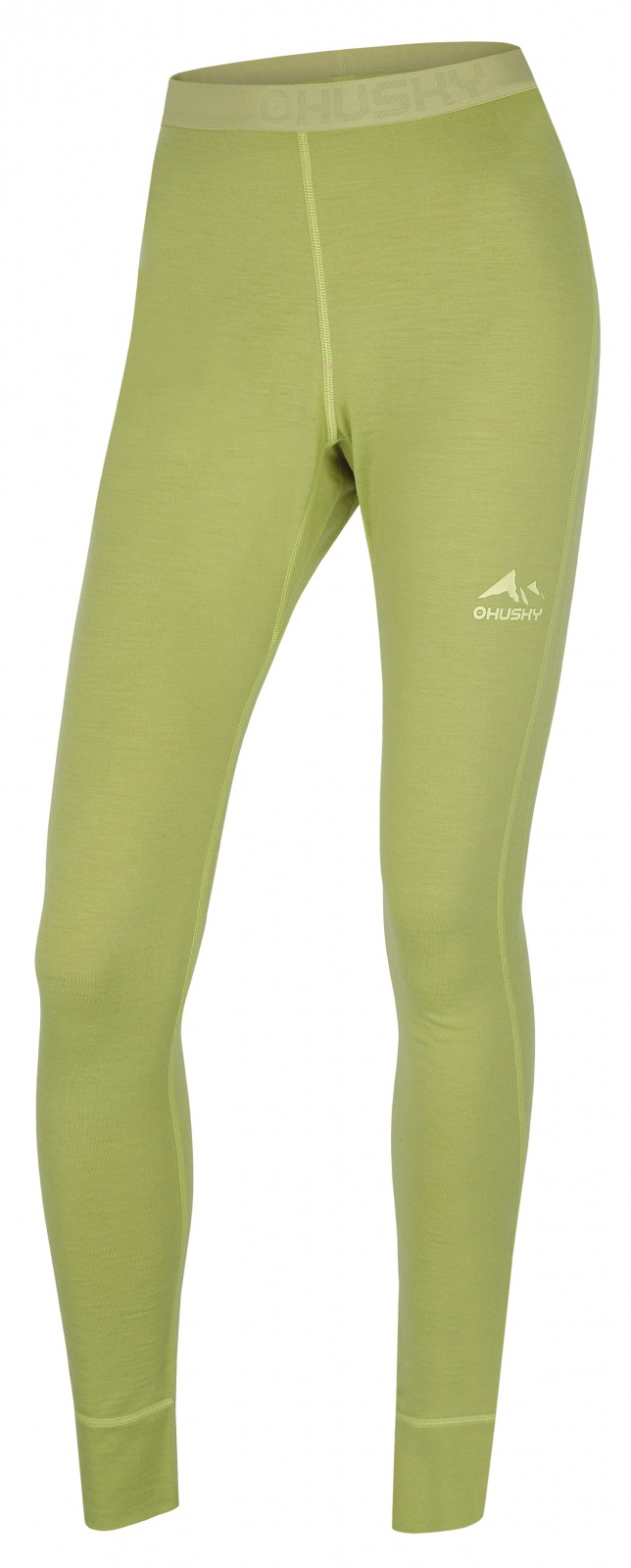 Husky Merea L light green, L Merino termoprádlo nohavice