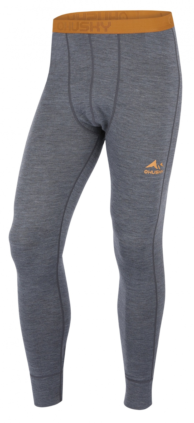 Husky Merea M dark grey/mustard, S Merino termoprádlo nohavice