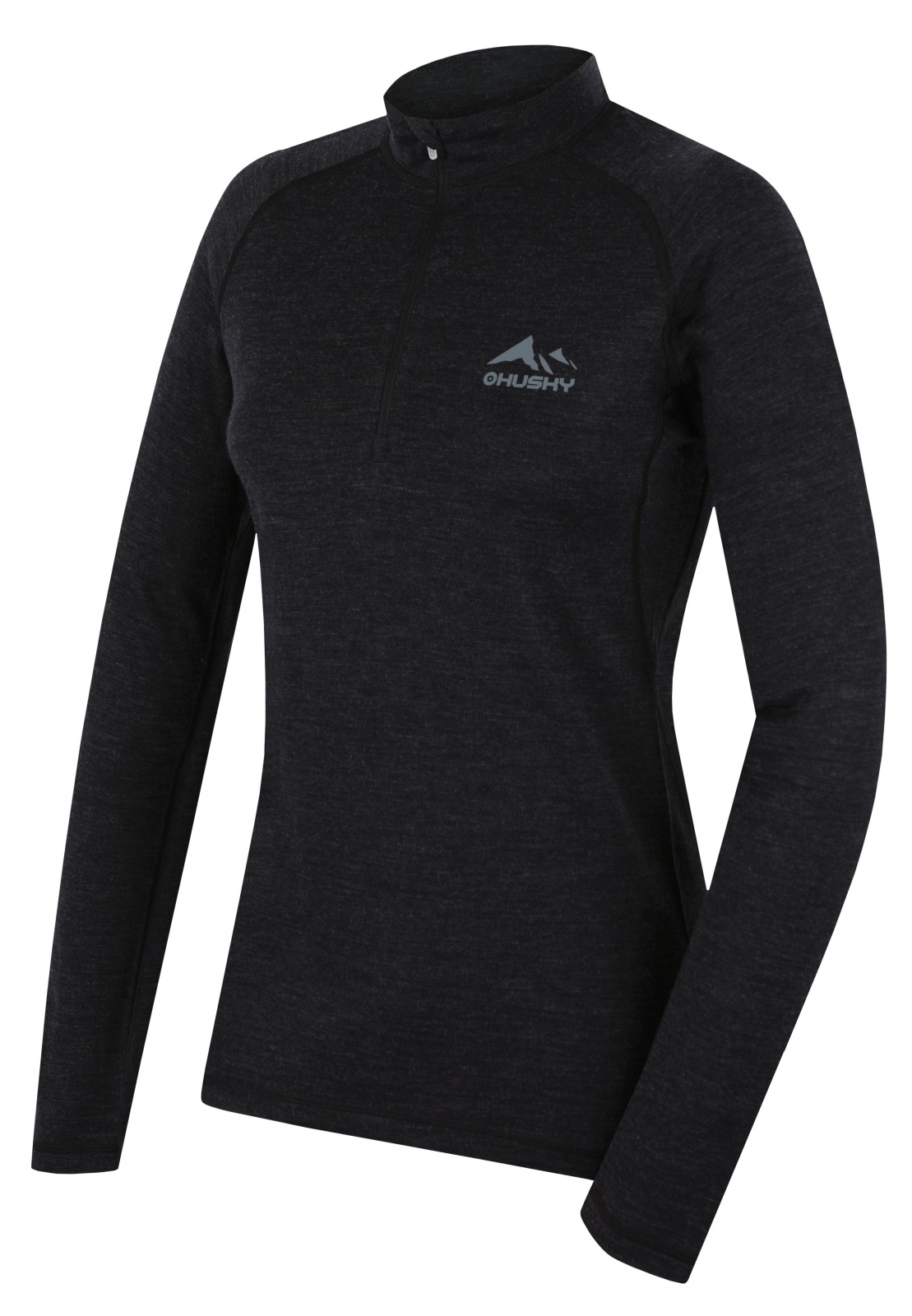 Husky Merow zips L black, XL Merino termoprádlo tričko
