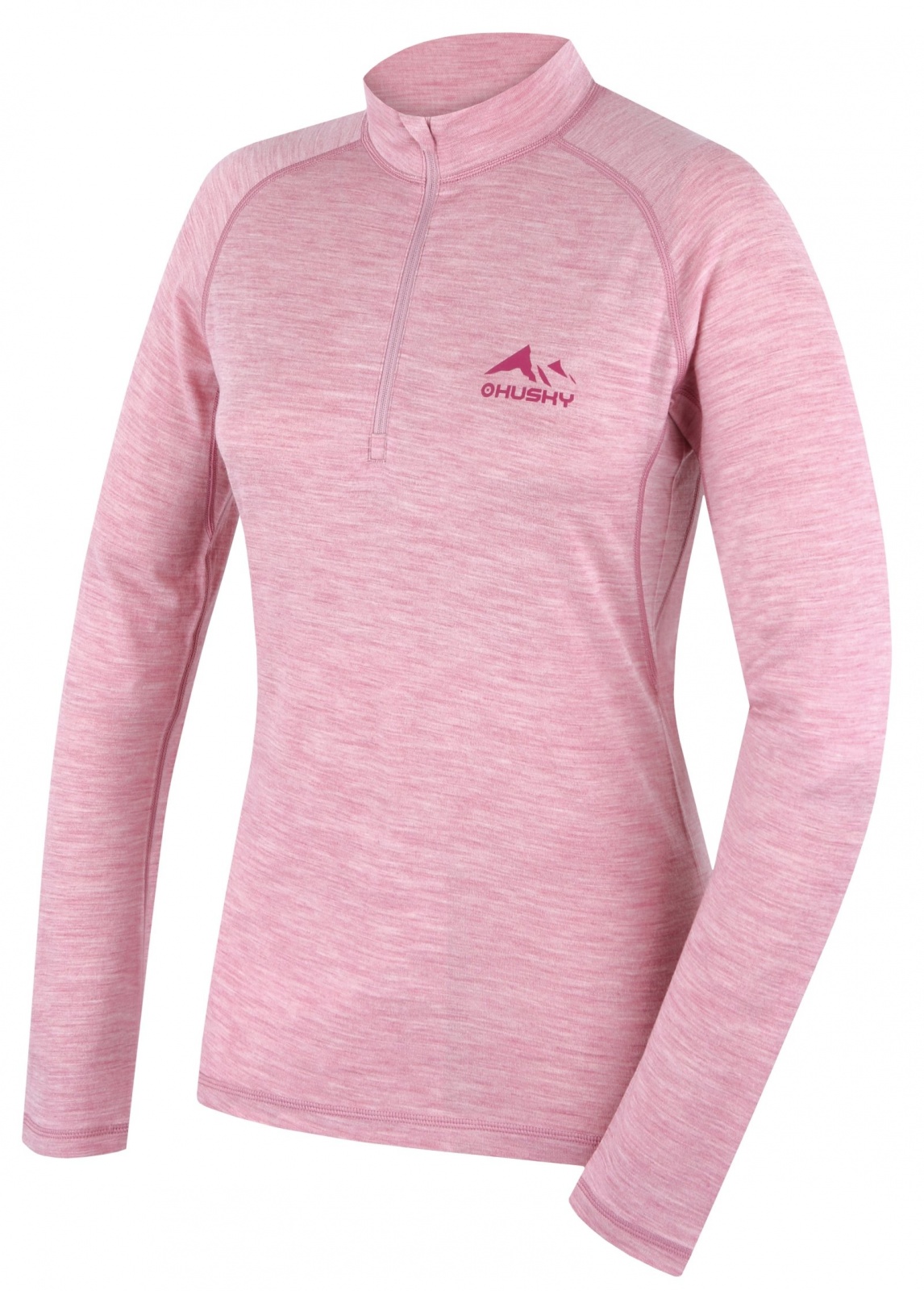 Husky Merow zips L faded pink, L Merino termoprádlo tričko
