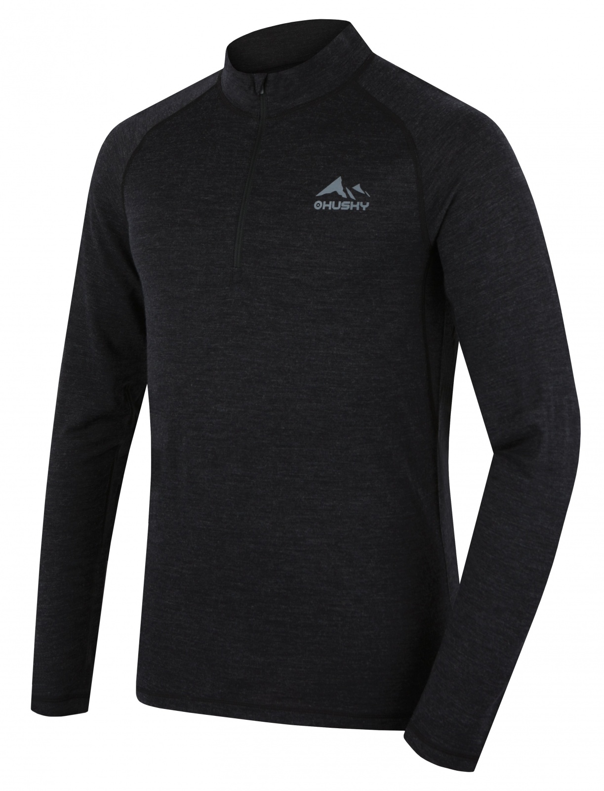 Husky Merow zips M black, L Merino termoprádlo tričko
