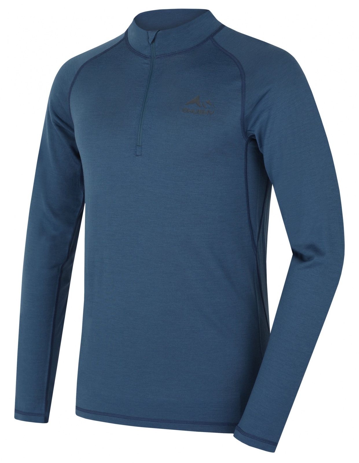 Husky Merow zip M blue, S Merino termoprádlo tričko