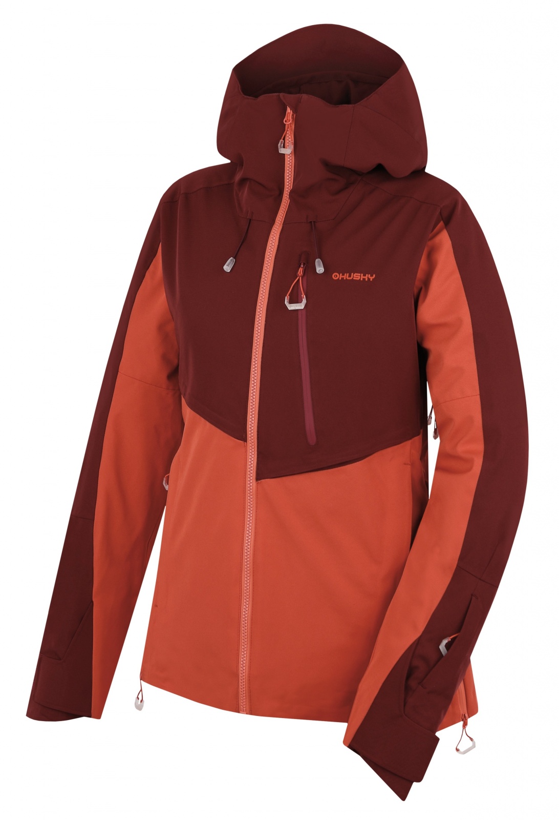 Husky Mistral L bordo/fd. red, XXL Dámska lyžiarska bunda