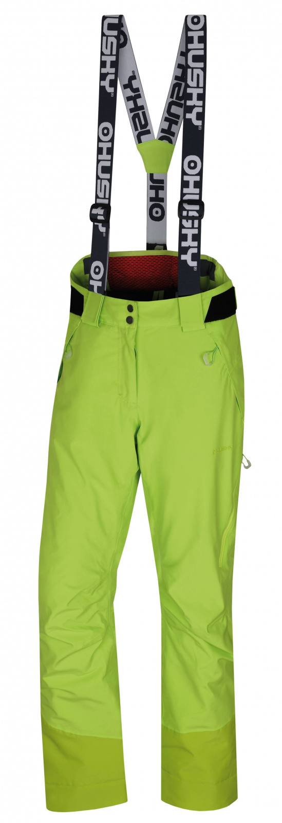 Husky Mitaly L výrazne zelená, S Dámske lyžiarske nohavice