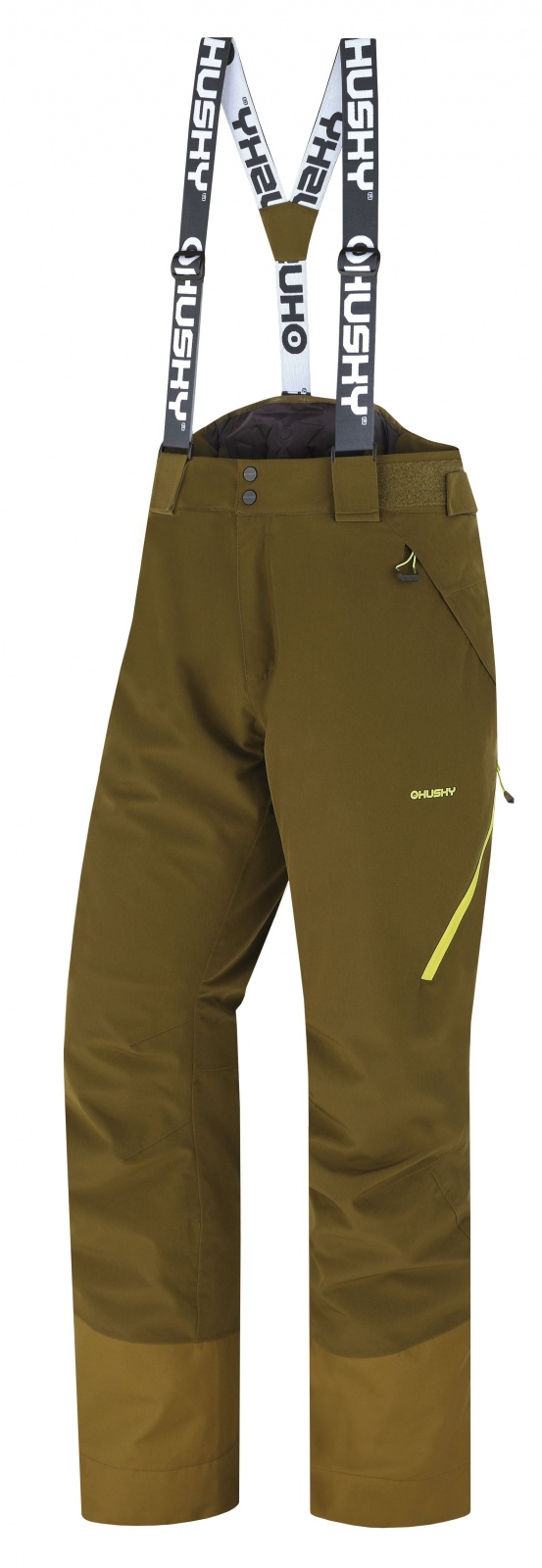 Husky Mitaly M dk. khaki, L Pánske lyžiarske nohavice