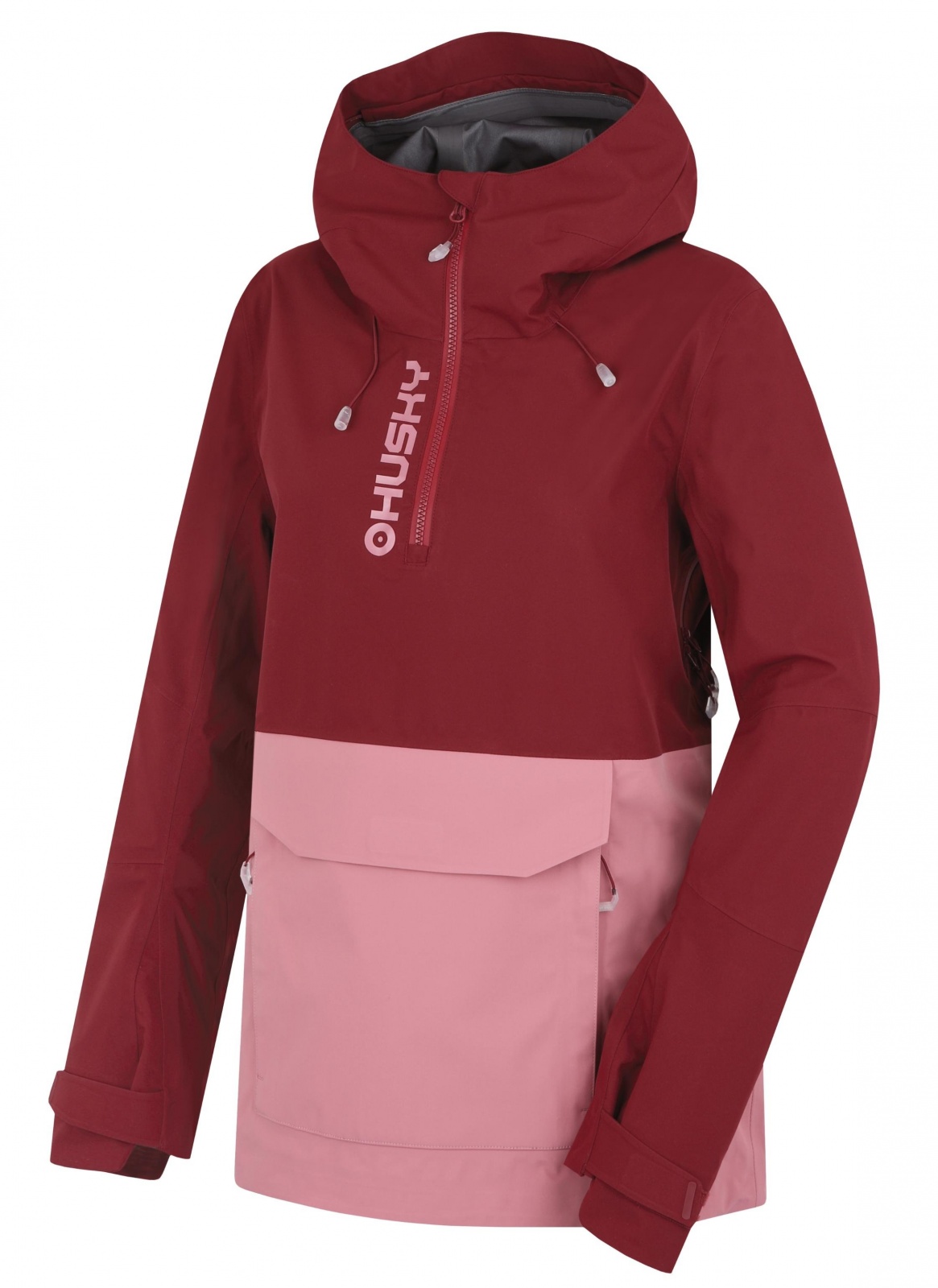Husky Nabbi L bordo/pink, L Dámska outdoorová bunda