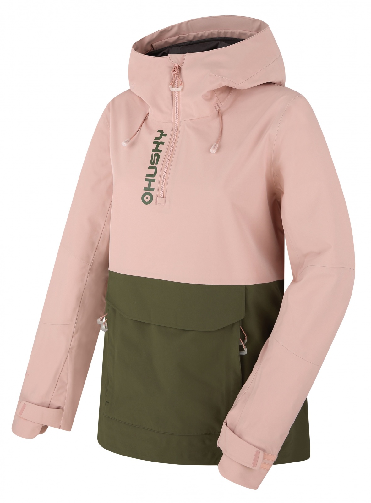 Husky Nabbi L lt. pink/khaki, M Dámska outdoorová bunda