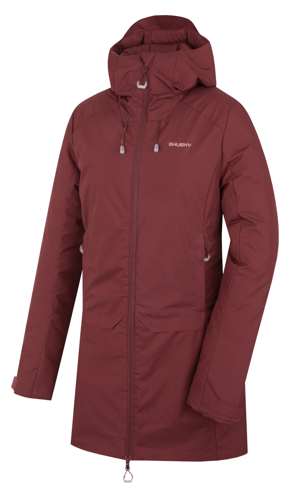 Husky Naveli L dark bordo, XL - plus Dámsky hardshellový plnený kabát