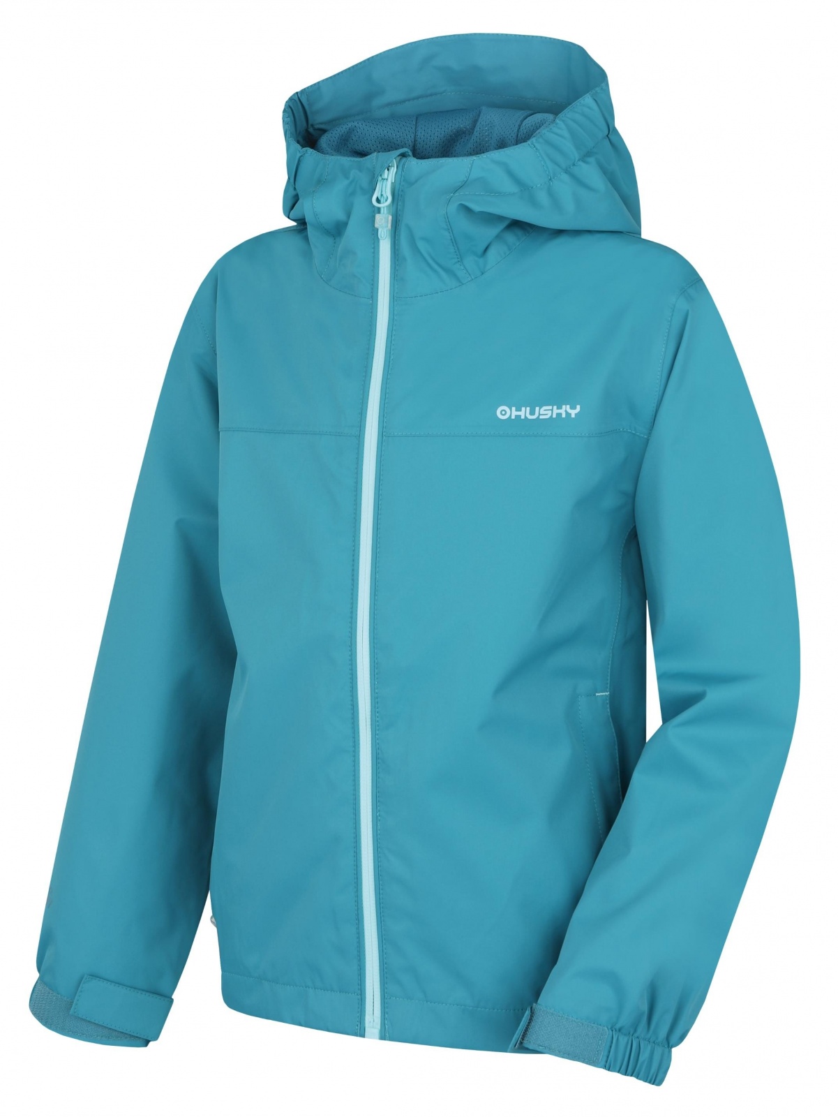 Husky Nelory K faded turquoise, 122 Detská hardshellová bunda
