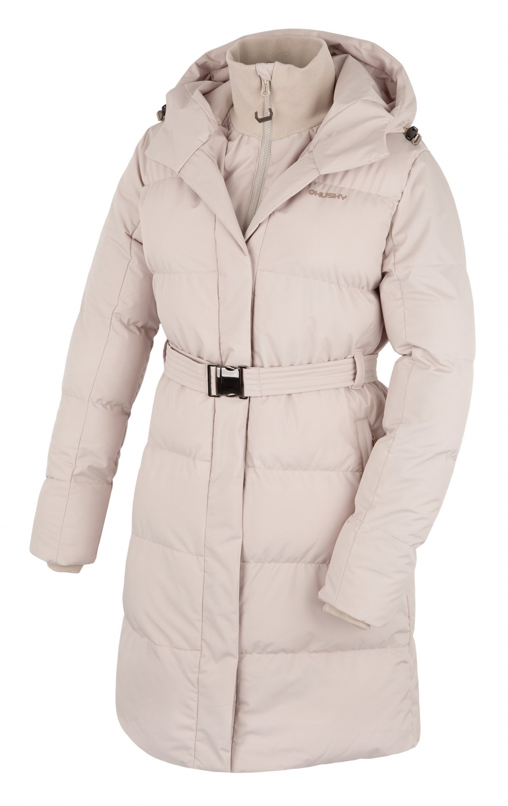 Husky Nerine L beige, L - plus Dámsky hardshellový plnený kabát