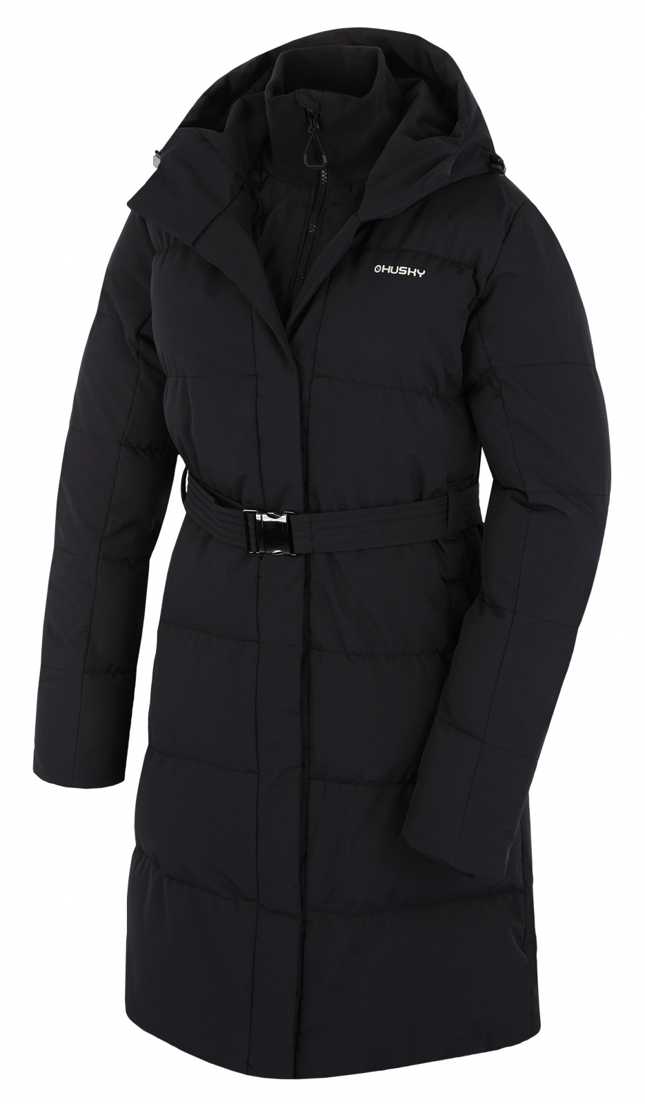Husky Nerine L black, XL - plus Dámsky hardshellový plnený kabát
