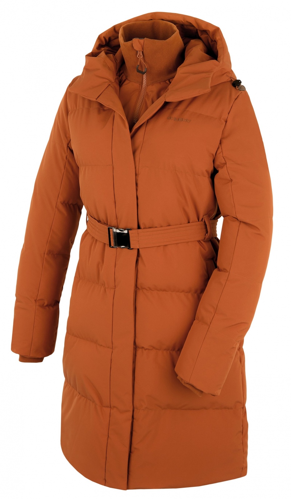 Husky Nerine L brown, XL - plus Dámsky hardshellový plnený kabát