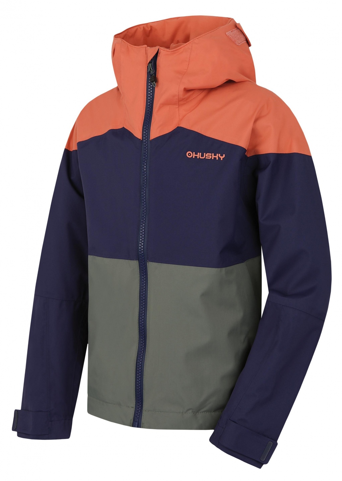 Husky Nicker K faded green, 122 Detská hardshellová bunda