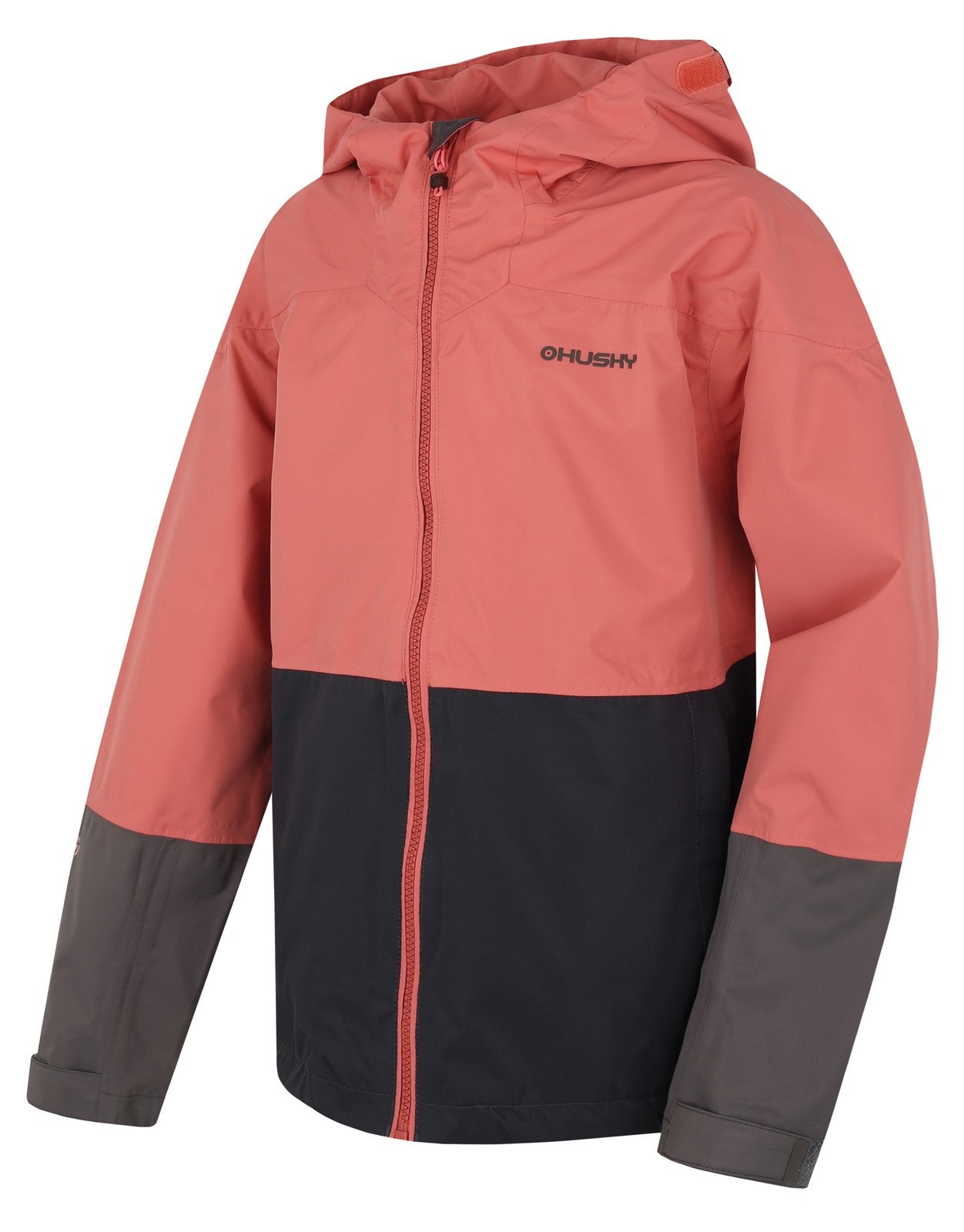 Husky Nicker K ružová/tm. šedá, 152 Detská hardshell bunda