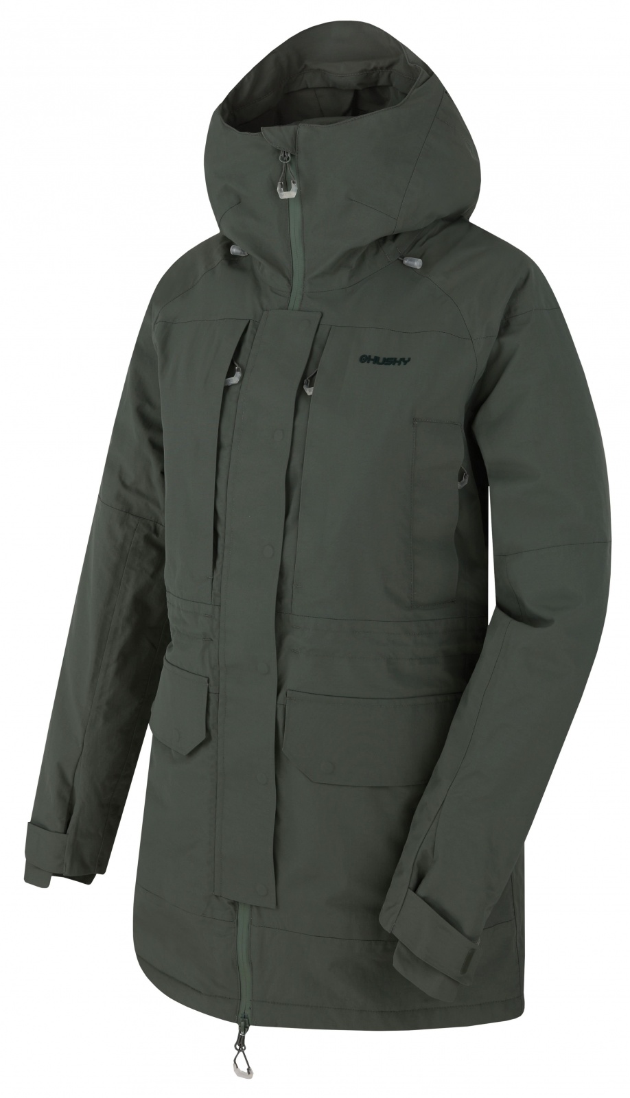 Husky Nigalo L dk. grey green, M Dámska hardshell bunda