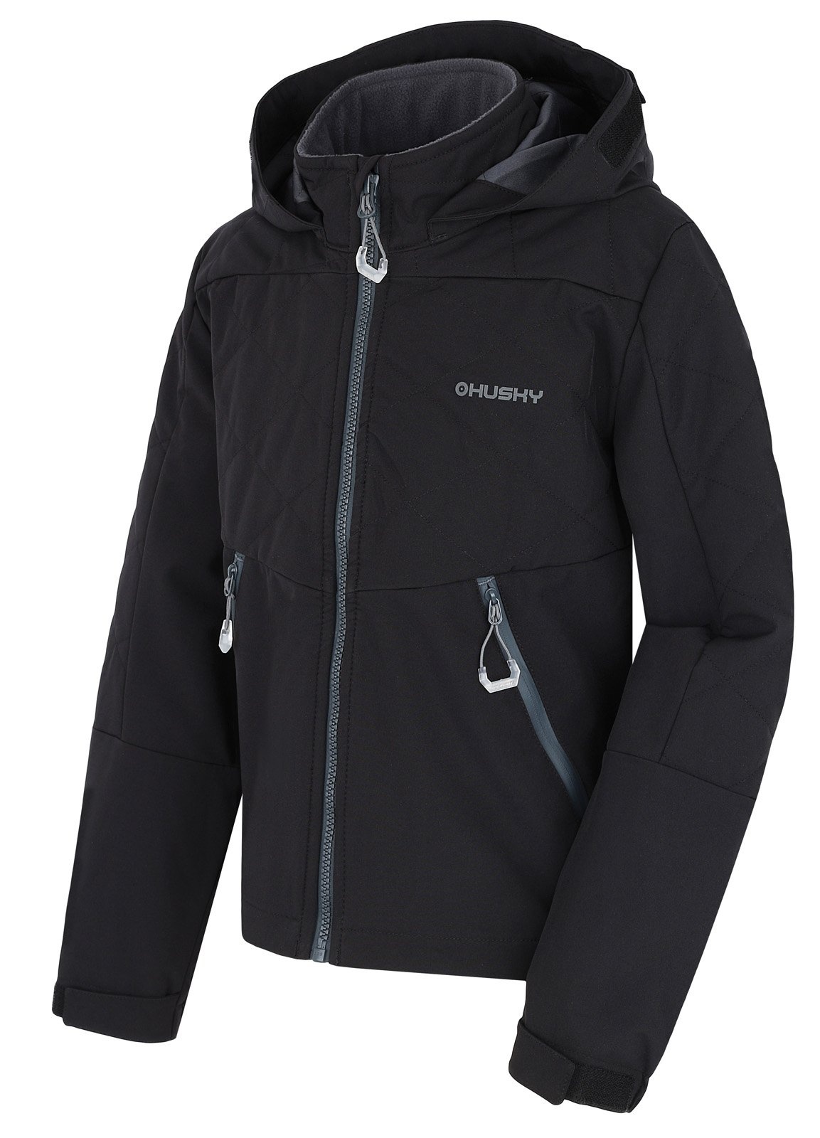 Husky Salex K black, 134 Detská softshell bunda