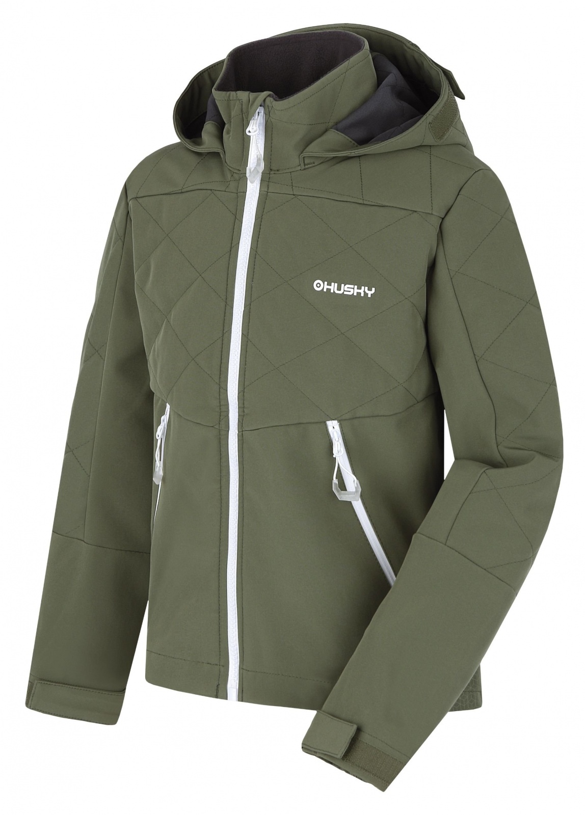 Husky Salex K khaki, 140 Detská softshellová bunda