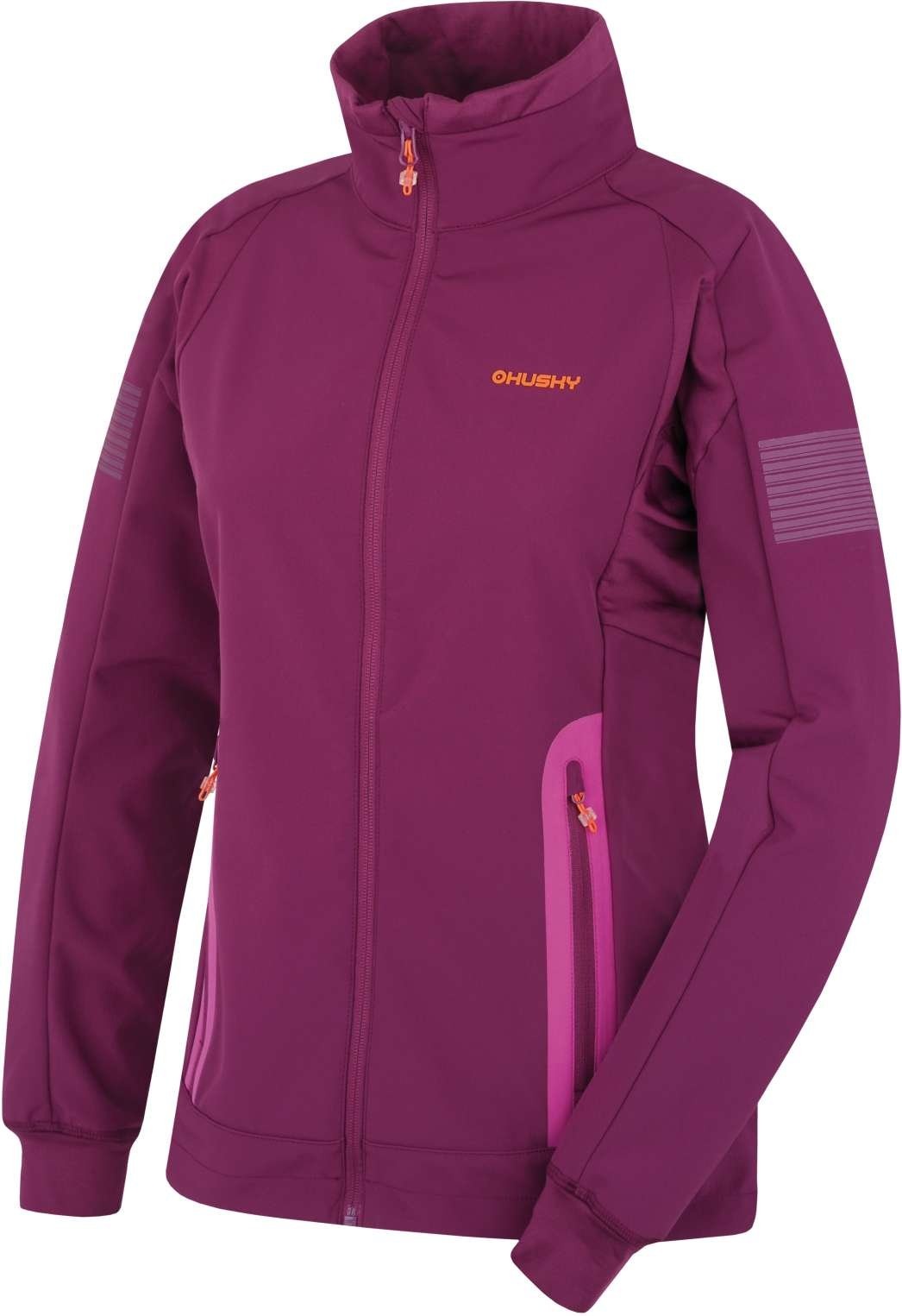 Husky Scooby L deep wine, S Dámska softshell bunda