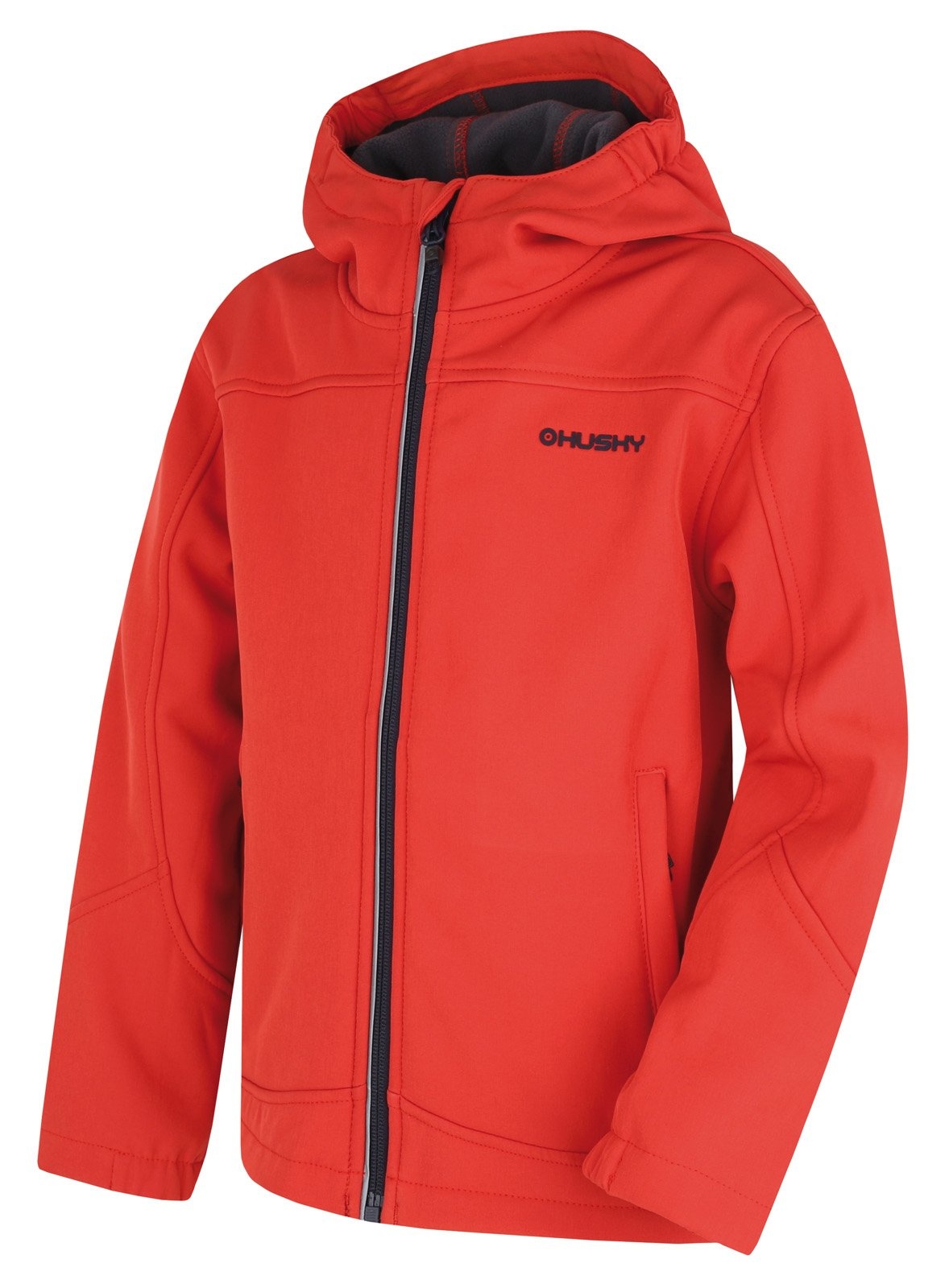 Husky Simbo K red, 122 Detská softshellová bunda