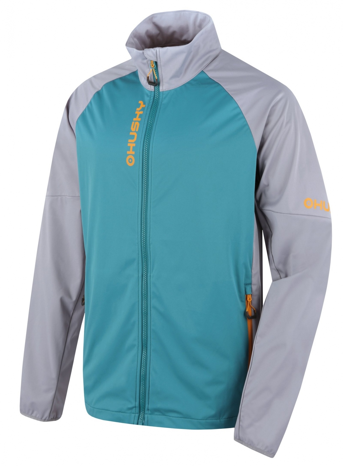 Husky  Suli M grey/mint, L Pánska softshell bunda