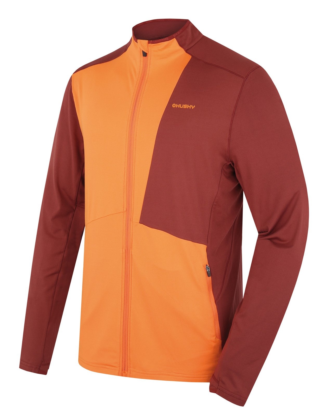 Husky Tarp zips M deep brick/orange, M Pánska mikina na zips