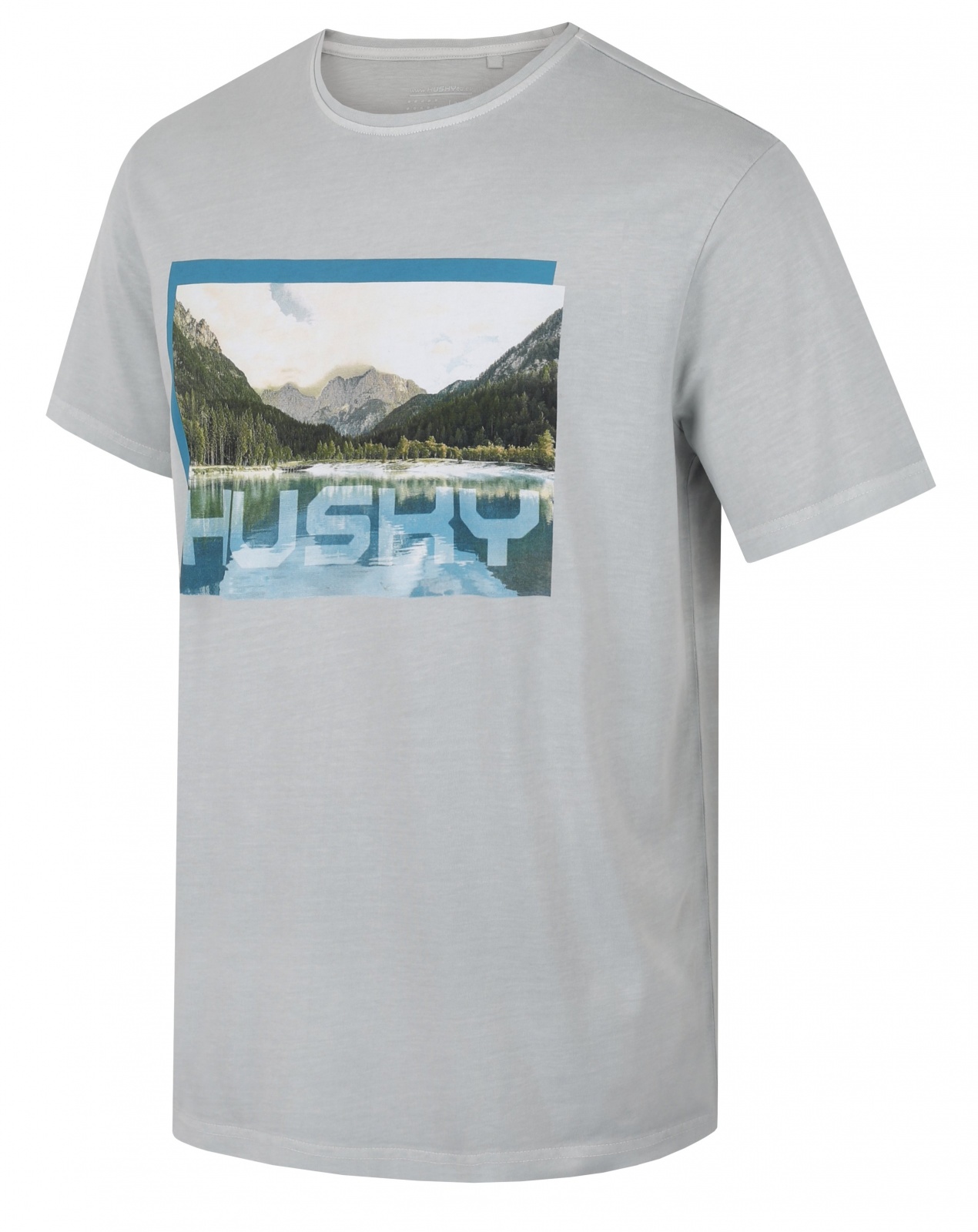 Husky Tee Lake M light grey, S Pánske bavlnené tričko