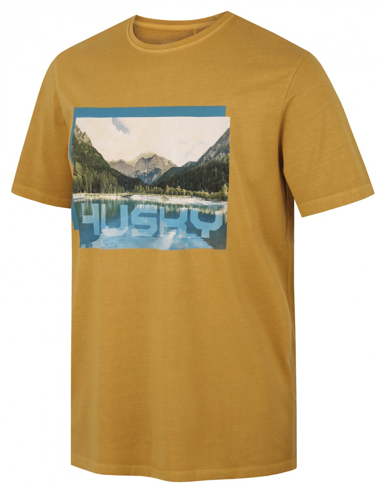 Husky Tee Lake M mustard, M Pánske bavlnené tričko