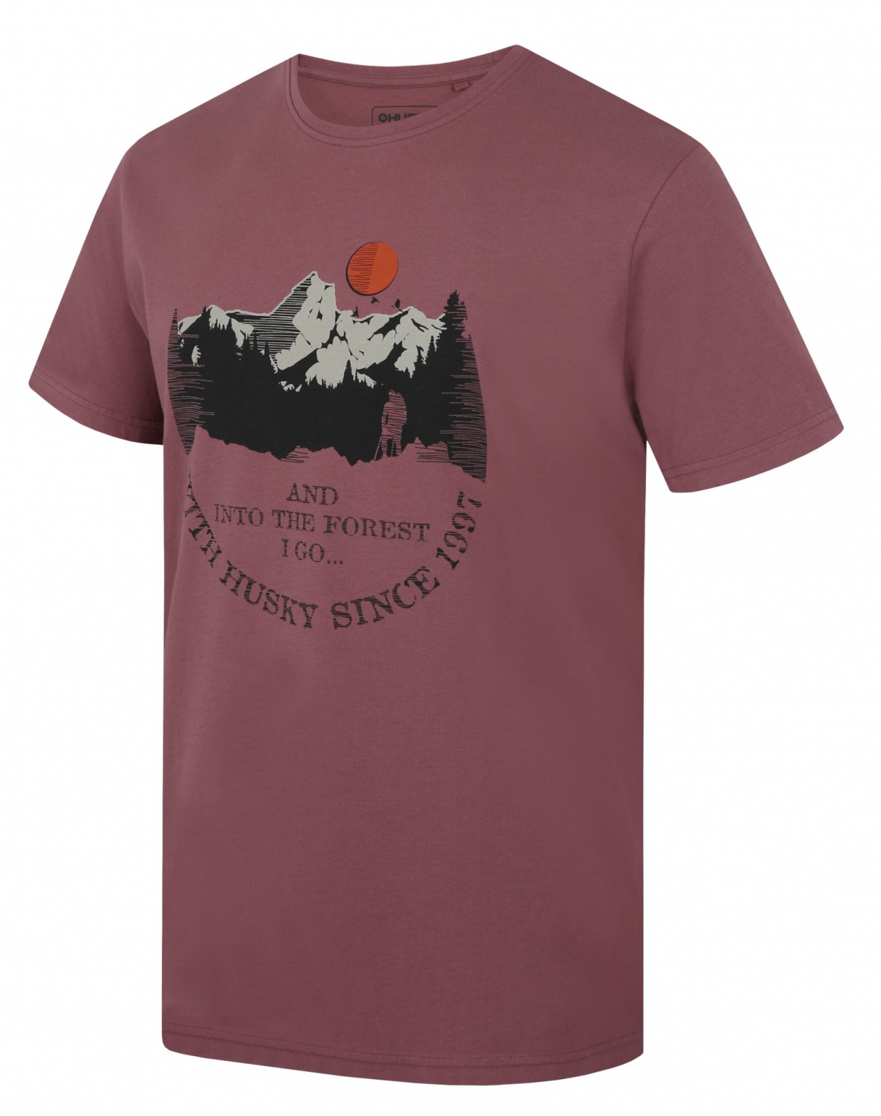 Husky Tee Moon M dark bordo, L Pánske bavlnené tričko