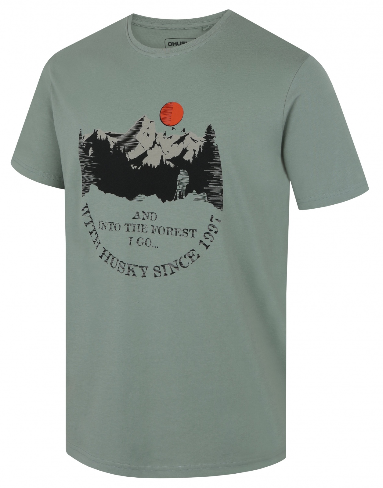 Husky Tee Moon M green, XL Pánske bavlnené tričko