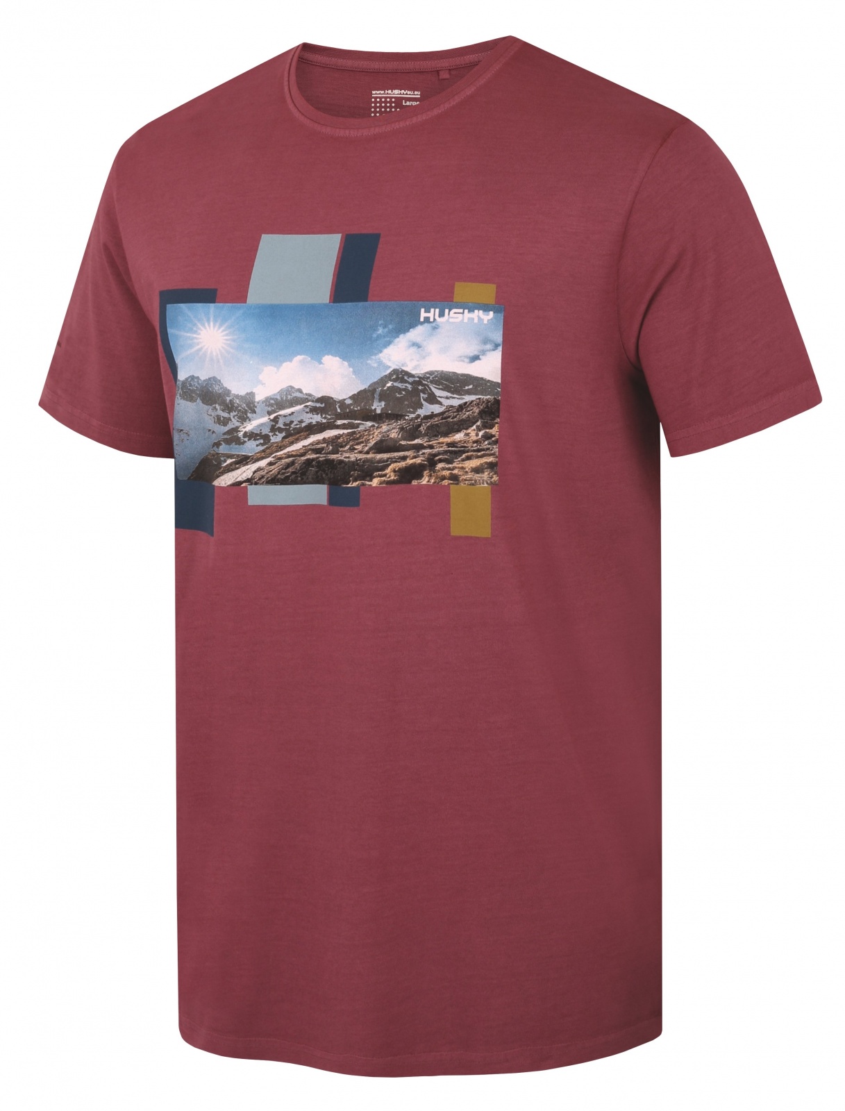 Husky Tee Skyline M bordo, S Pánske bavlnené tričko