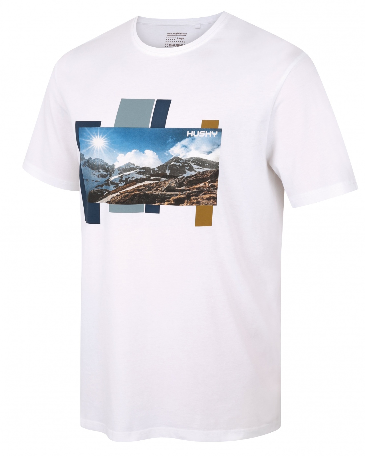 Husky Tee Skyline M white, M Pánske bavlnené tričko