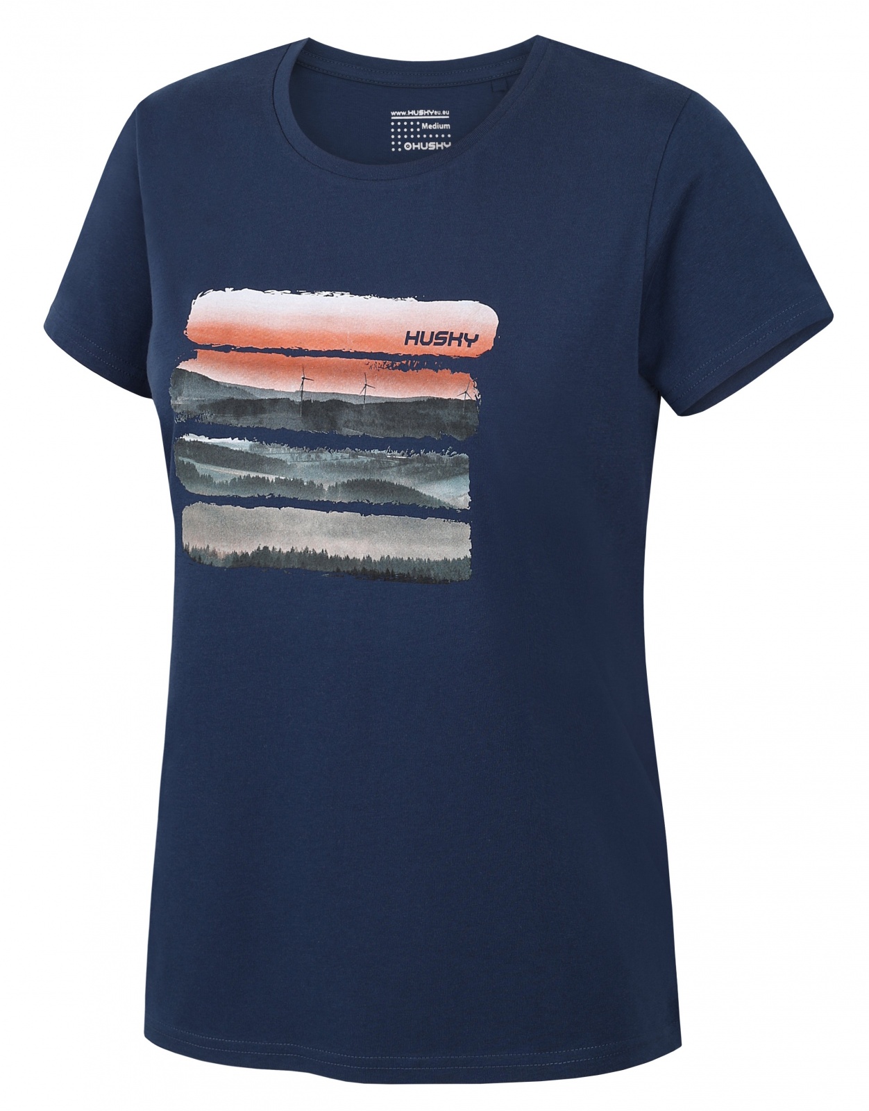 Husky Tee Vane L dark blue, L Dámske bavlnené tričko