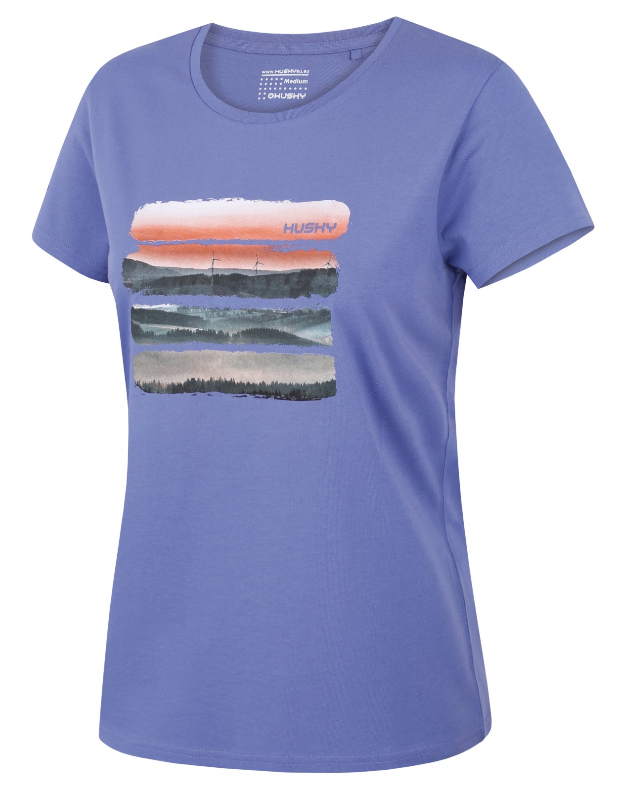 Husky Tee Vane L light blue, XS Dámske bavlnené tričko