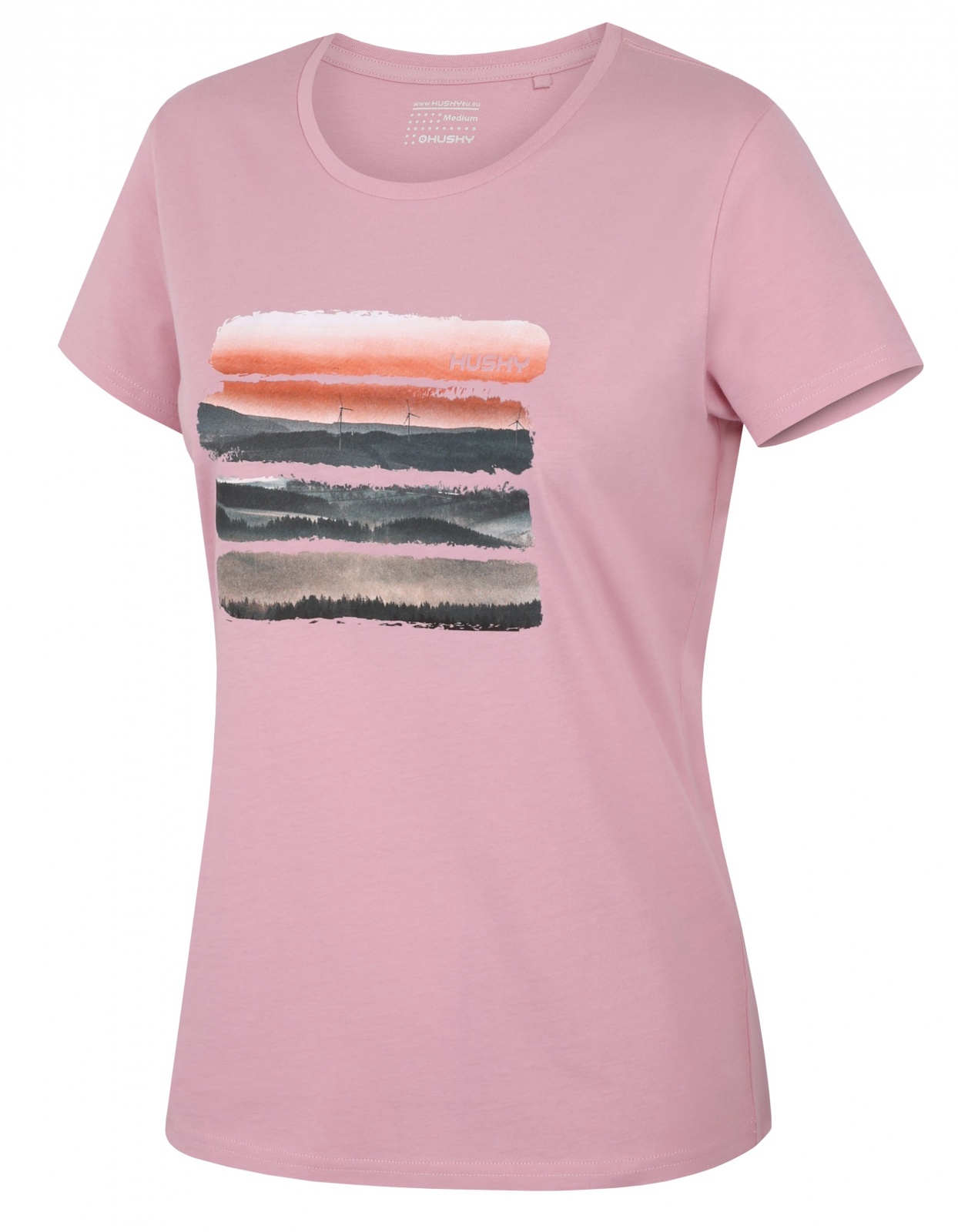 Husky Tee Vane L light pink, XXL Dámske bavlnené tričko