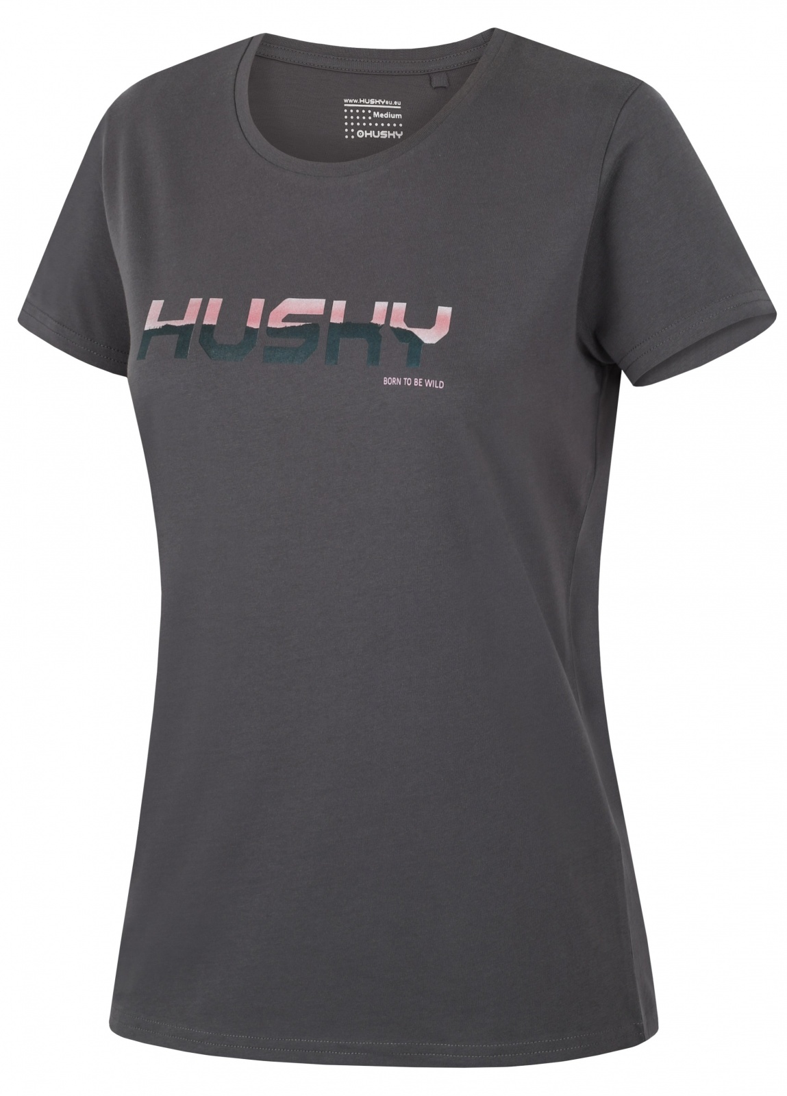 Husky Tee Wild L dark grey, XL Dámske bavlnené tričko
