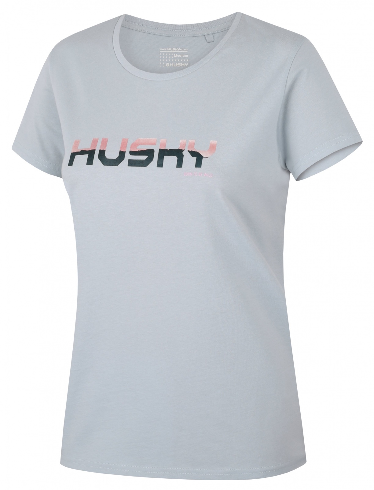 Husky Tee Wild L light grey, XL Dámske bavlnené tričko