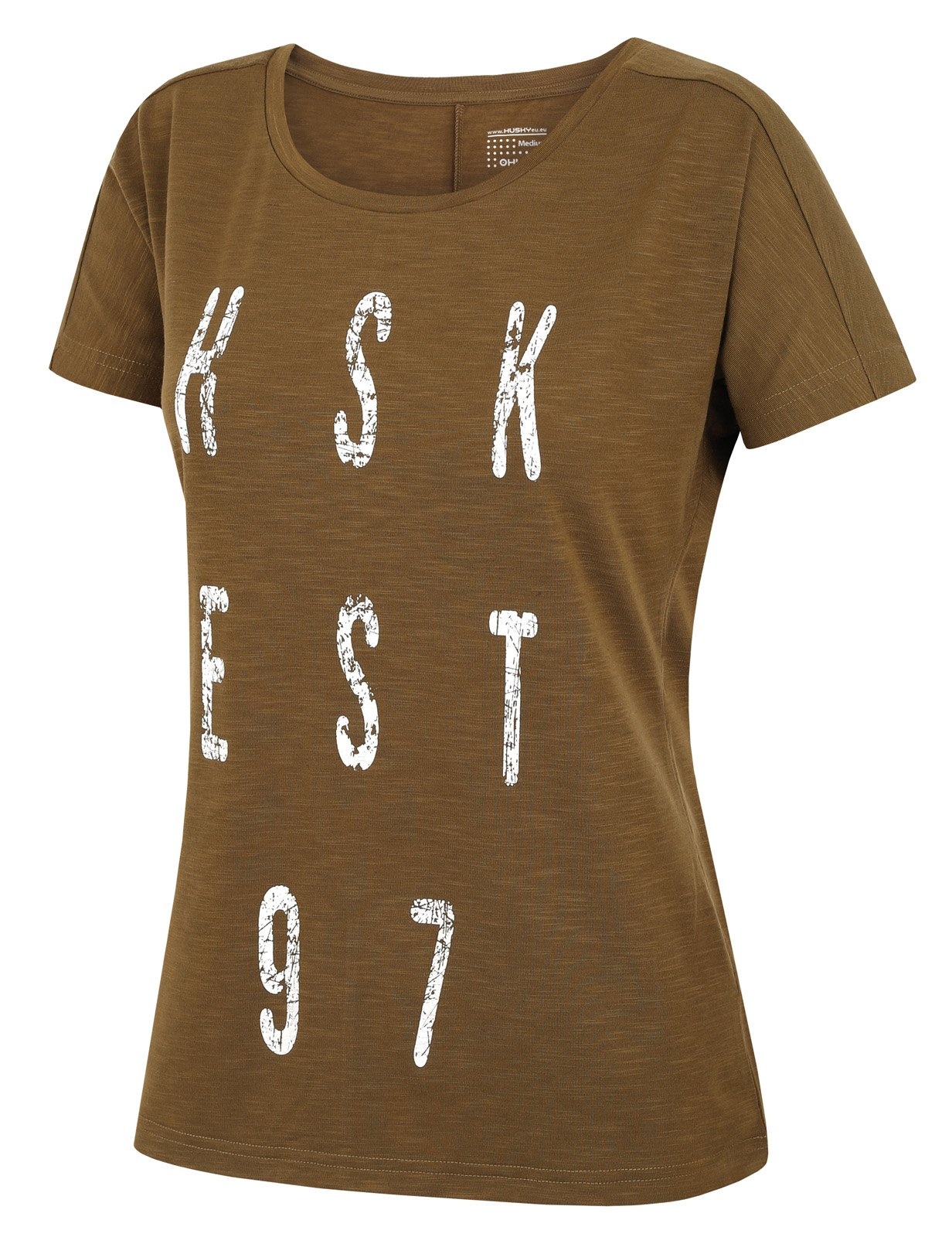 Husky Tingl L tm. khaki, S Dámske funkčné tričko