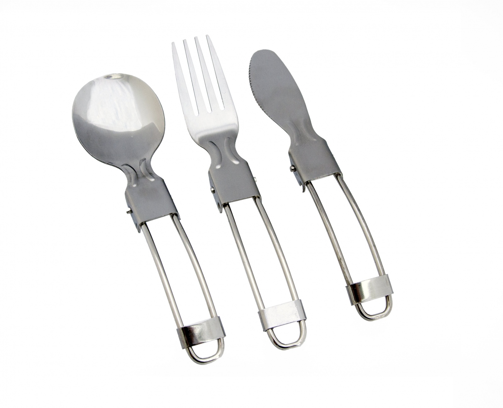 Rockland Folding cutlery set 3 ks nerez Cestovný príbor